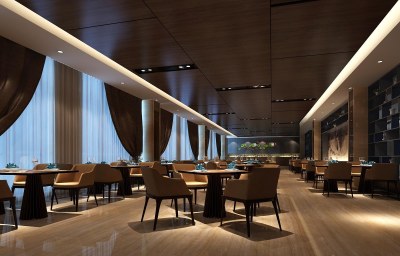 现代酒店餐饮3D模型下载